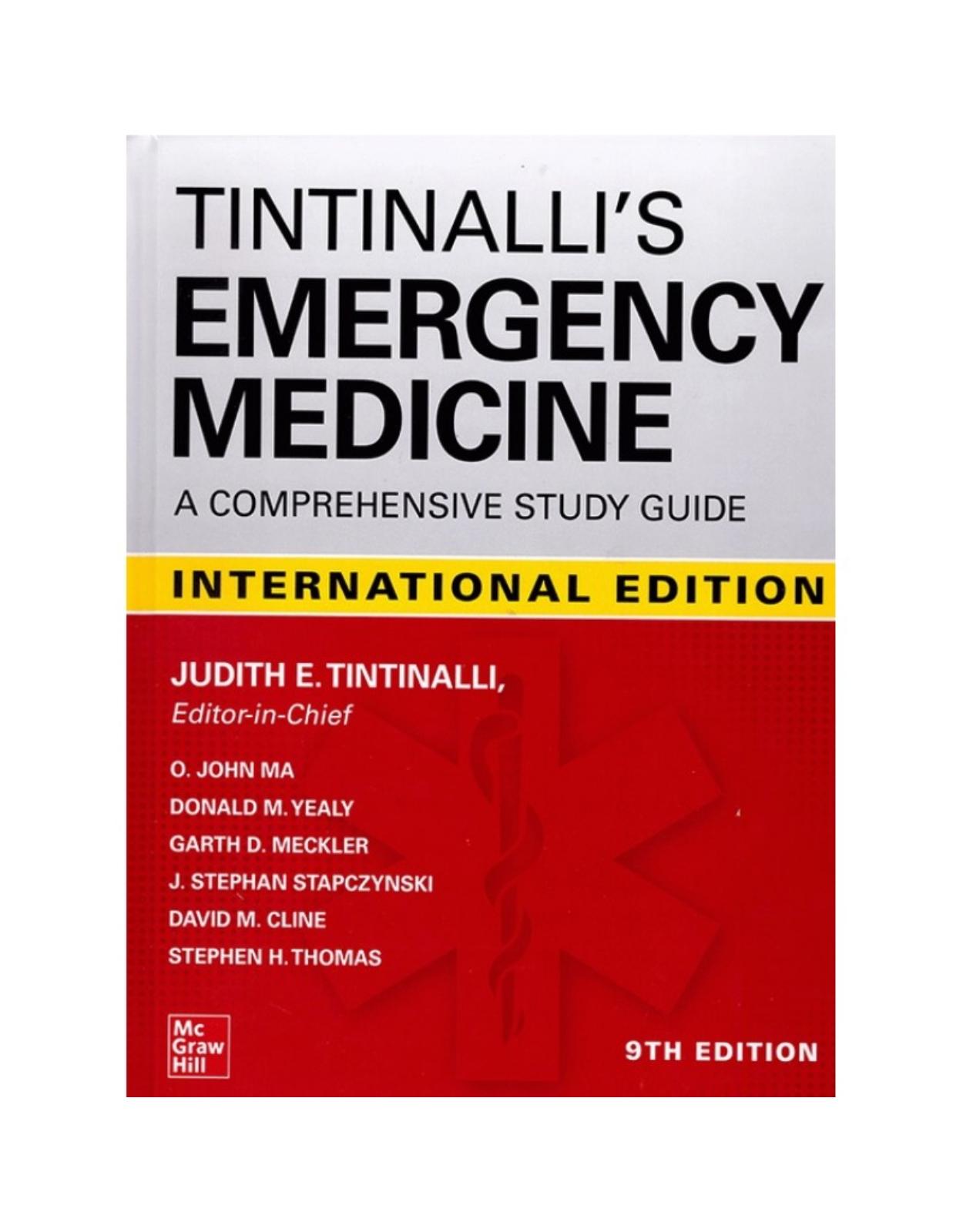 Ie Tintinalli’s Emergency Medicine: A Comprehensive Study Guide, 9th Edition