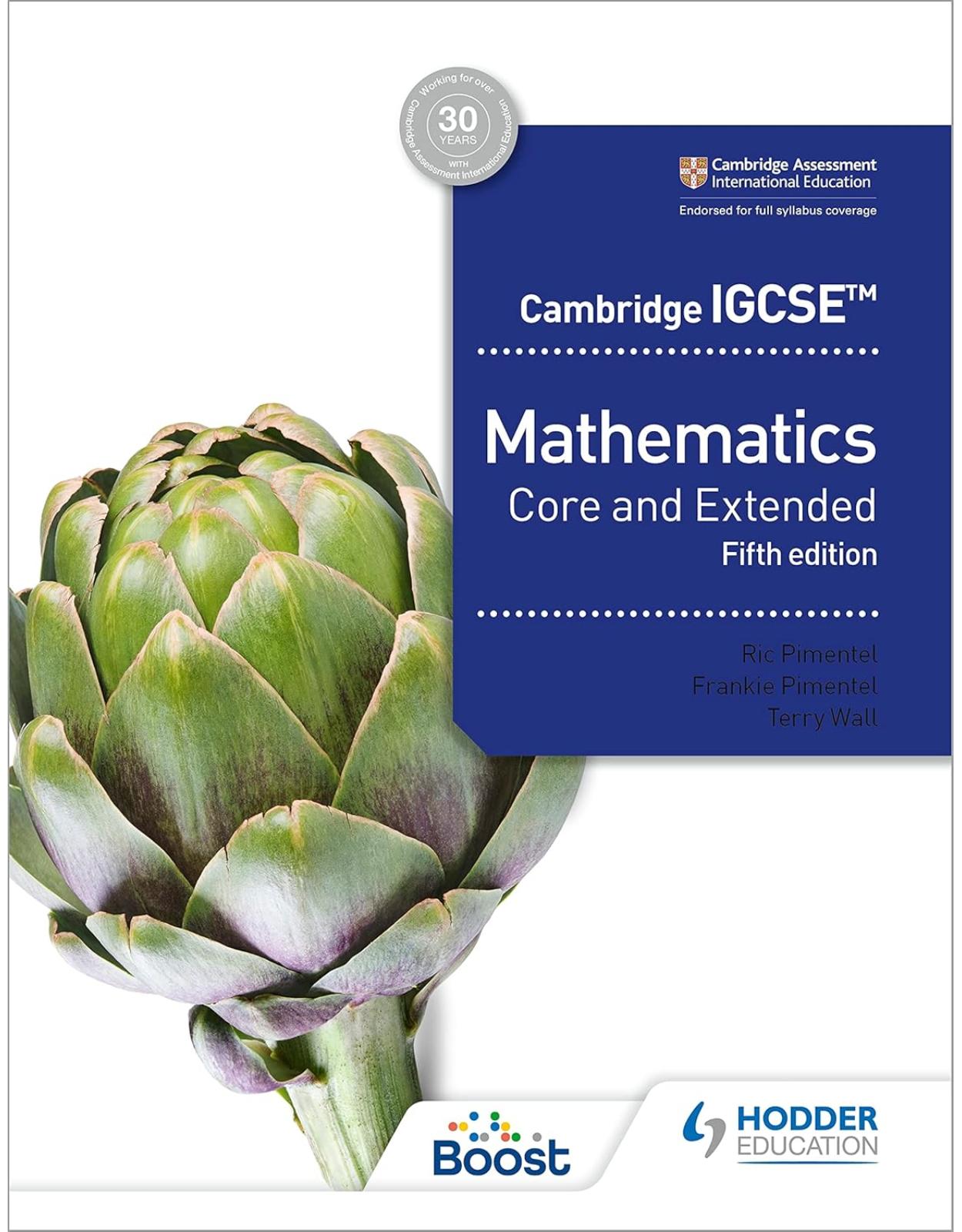 Cambridge IGCSE Core and Extended Mathematics Fifth edition: Hodder Education Group