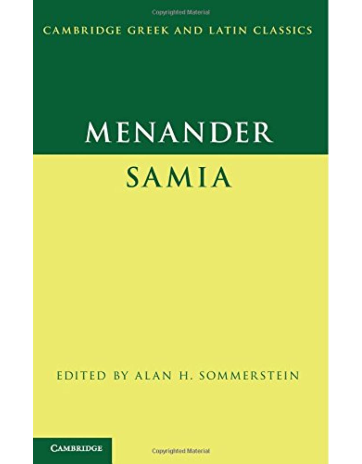 Menander: Samia (The Woman from Samos) (Cambridge Greek and Latin Classics) 