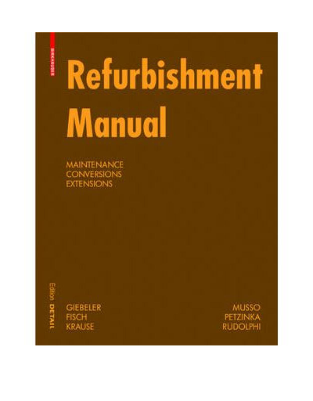 Refurbishment Manual