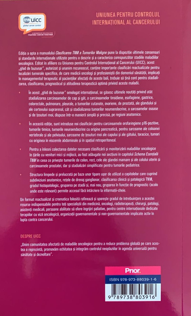 Coperta cărții "Clasificarea TNM a TUMORILOR MALIGNE" de autor necunoscut
