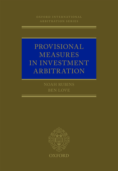 Coperta cărții "Provisional Measures in Investment Arbitration" de autor necunoscut