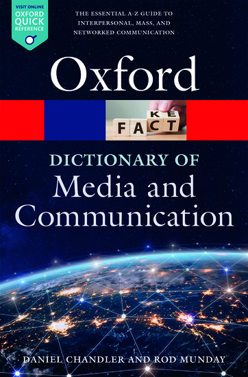 Coperta cărții "A Dictionary of Media and Communication" de autor necunoscut