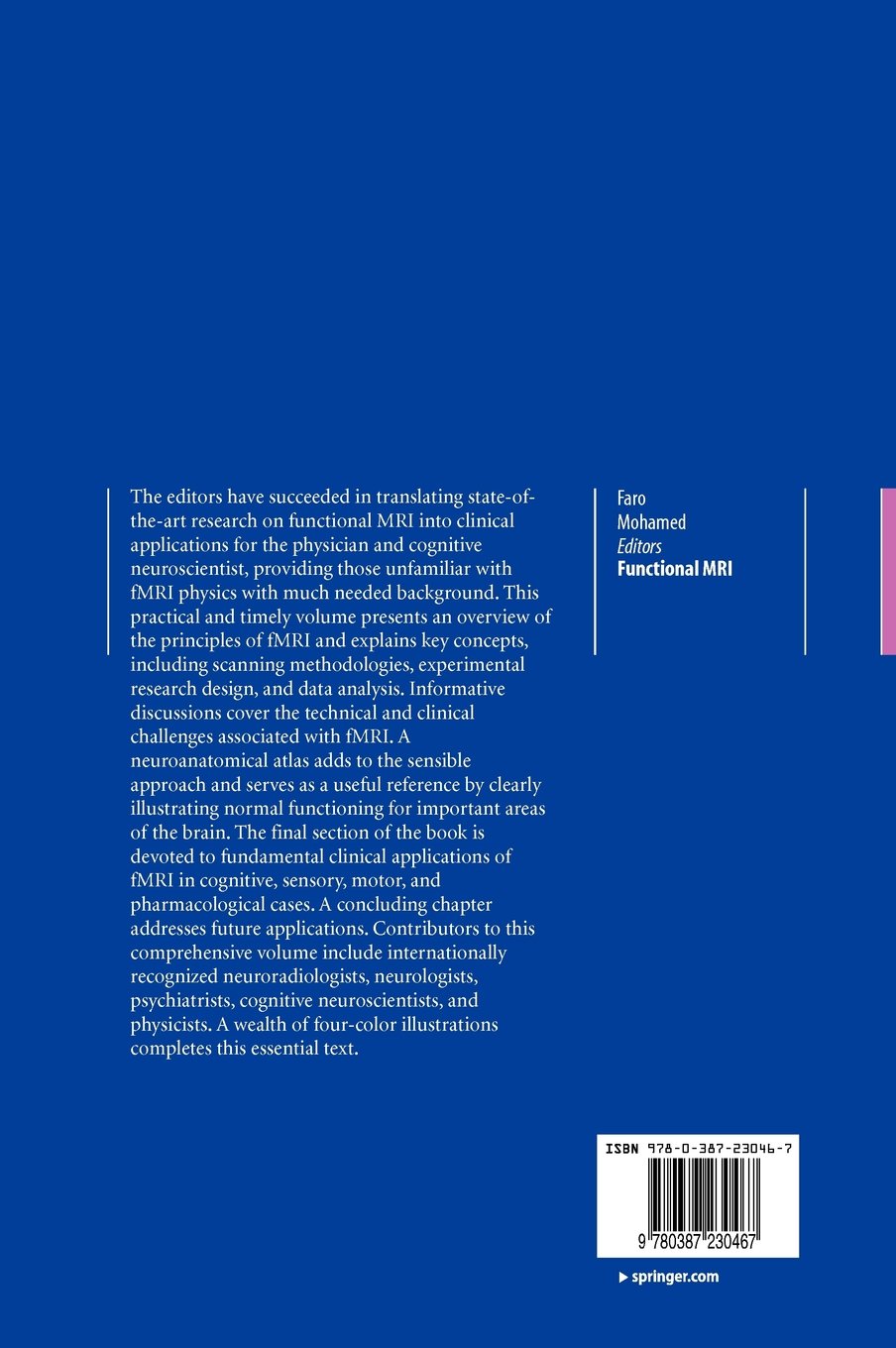 Coperta cărții "Functional MRI: Basic Principles and Clinical Applications" de autor necunoscut