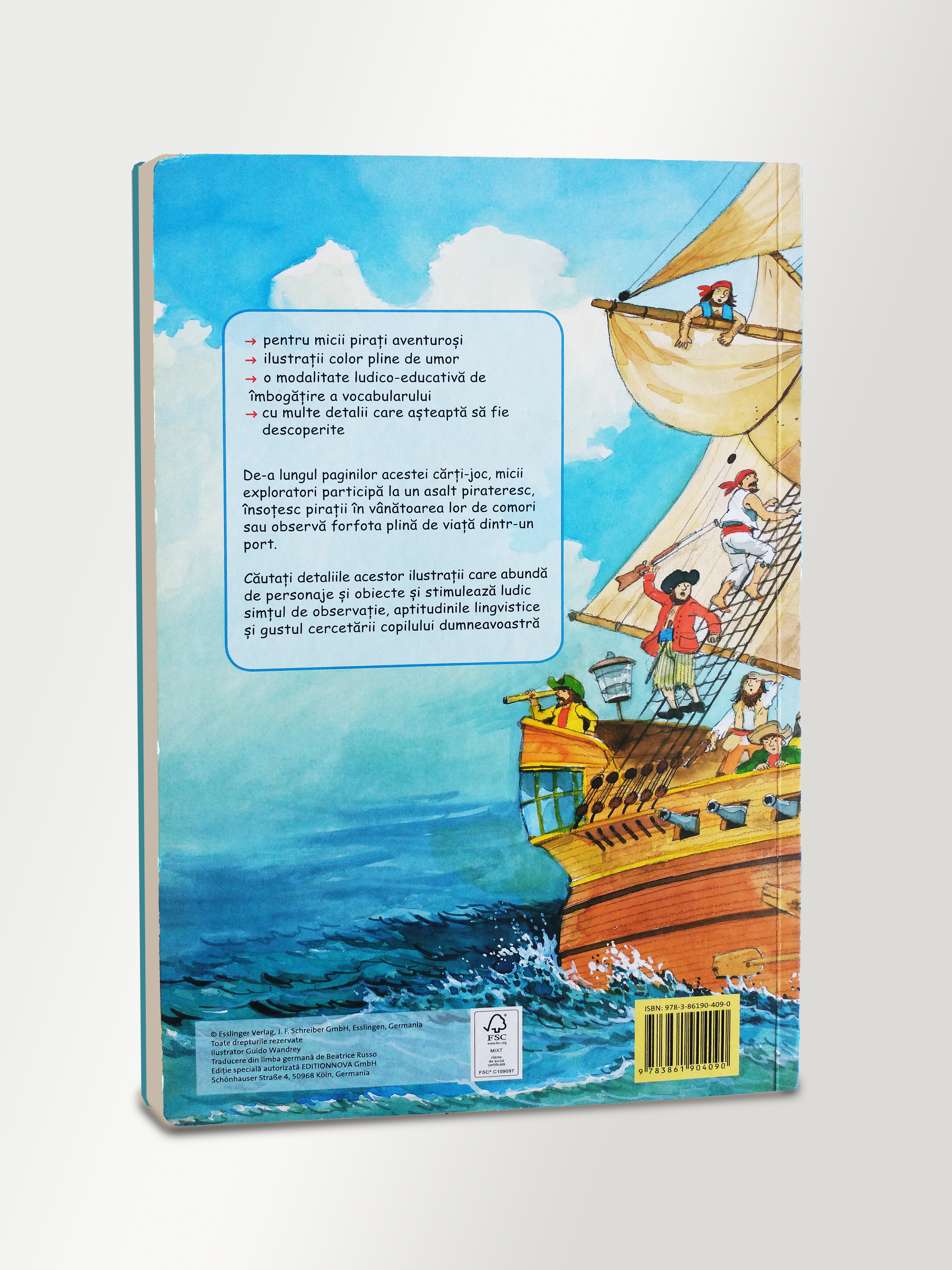 Coperta cărții "Pe vasul piratilor  Observa, descopera, invata!" de autor necunoscut