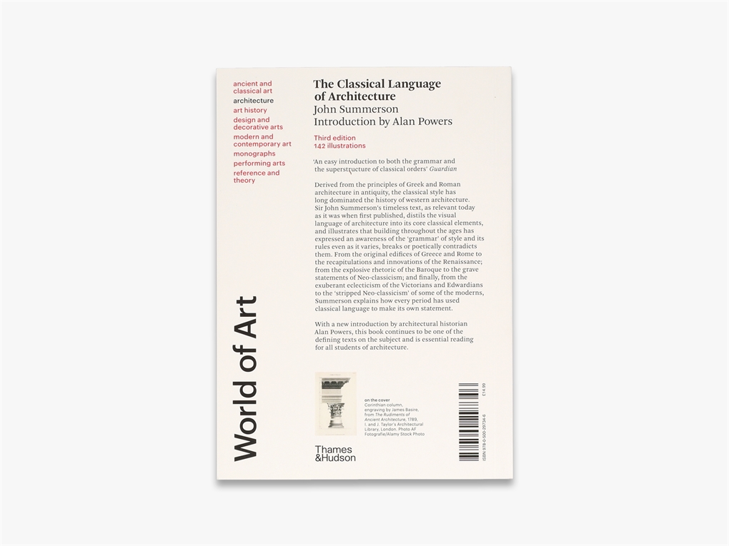 Coperta cărții "The Classical Language of Architecture" de autor necunoscut