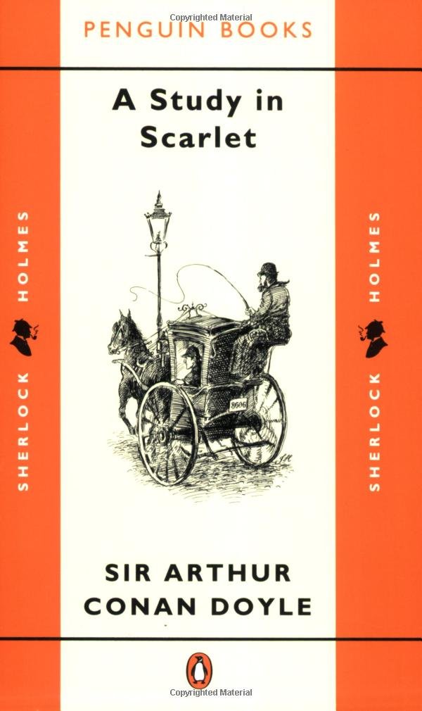 Coperta cărții "Arthur Conan Doyle - A Study in Scarlet" de autor necunoscut