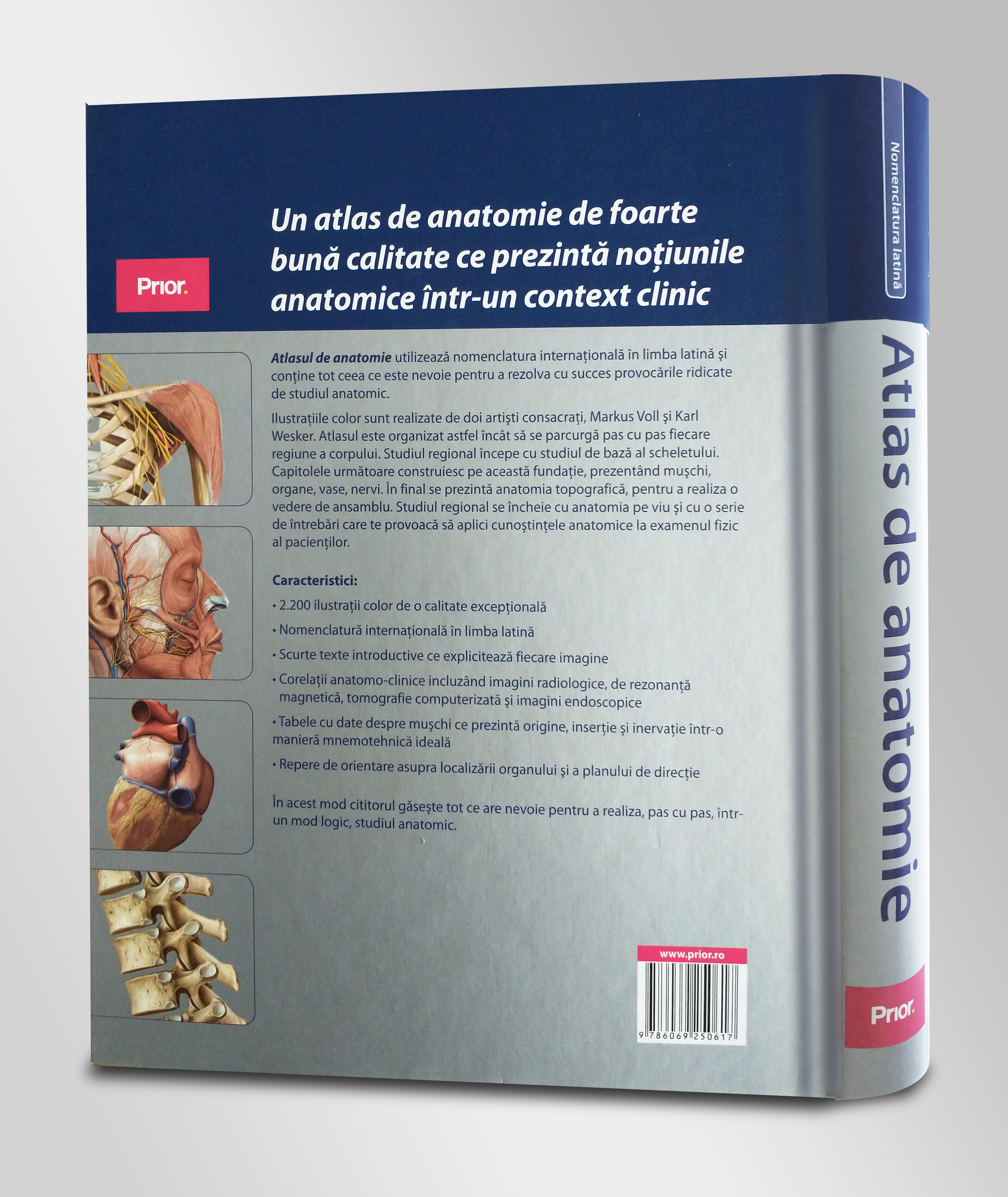 Coperta cărții "Atlas de Anatomie Gilroy, Nomenclatura latina" de autor necunoscut