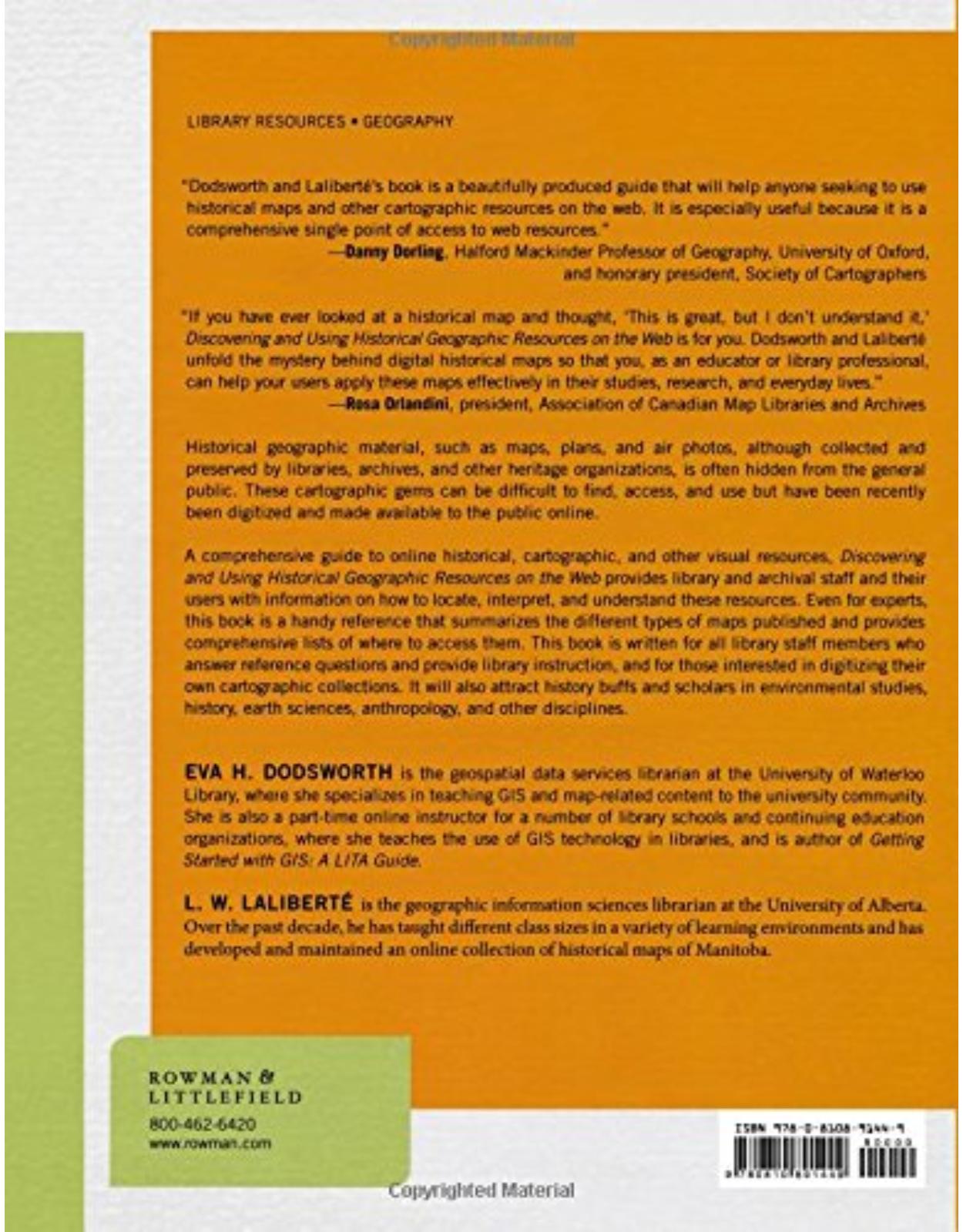 Discovering and Using Historical Geographic Resources on the Web  A Practical Guide for Librarians
