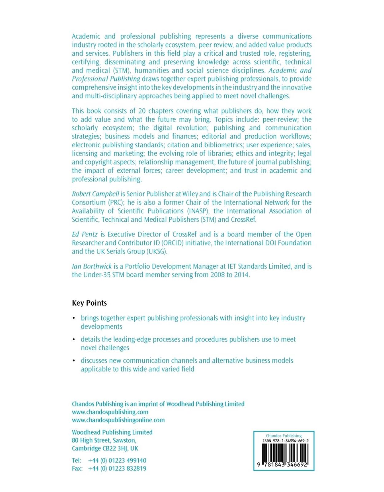 Academic and Professional Publishing