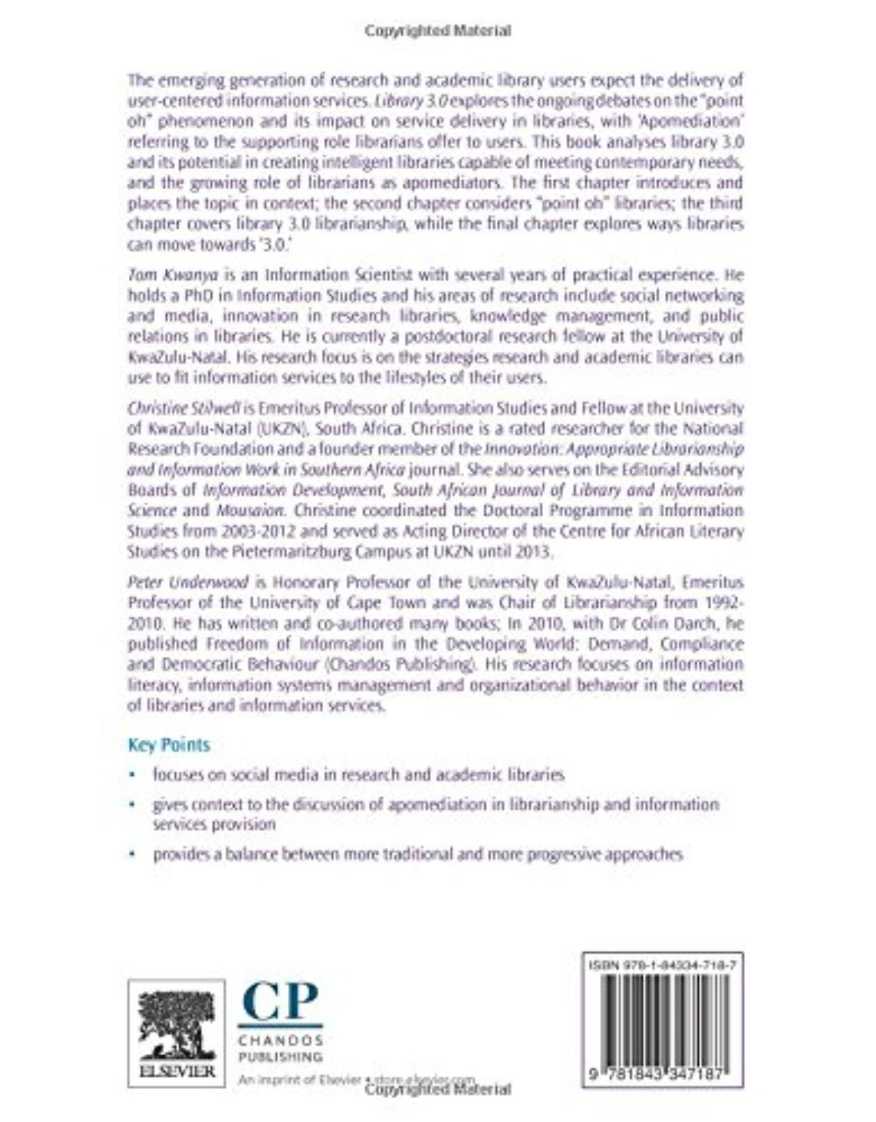 Library 3.0     Intelligent Libraries and Apomediation