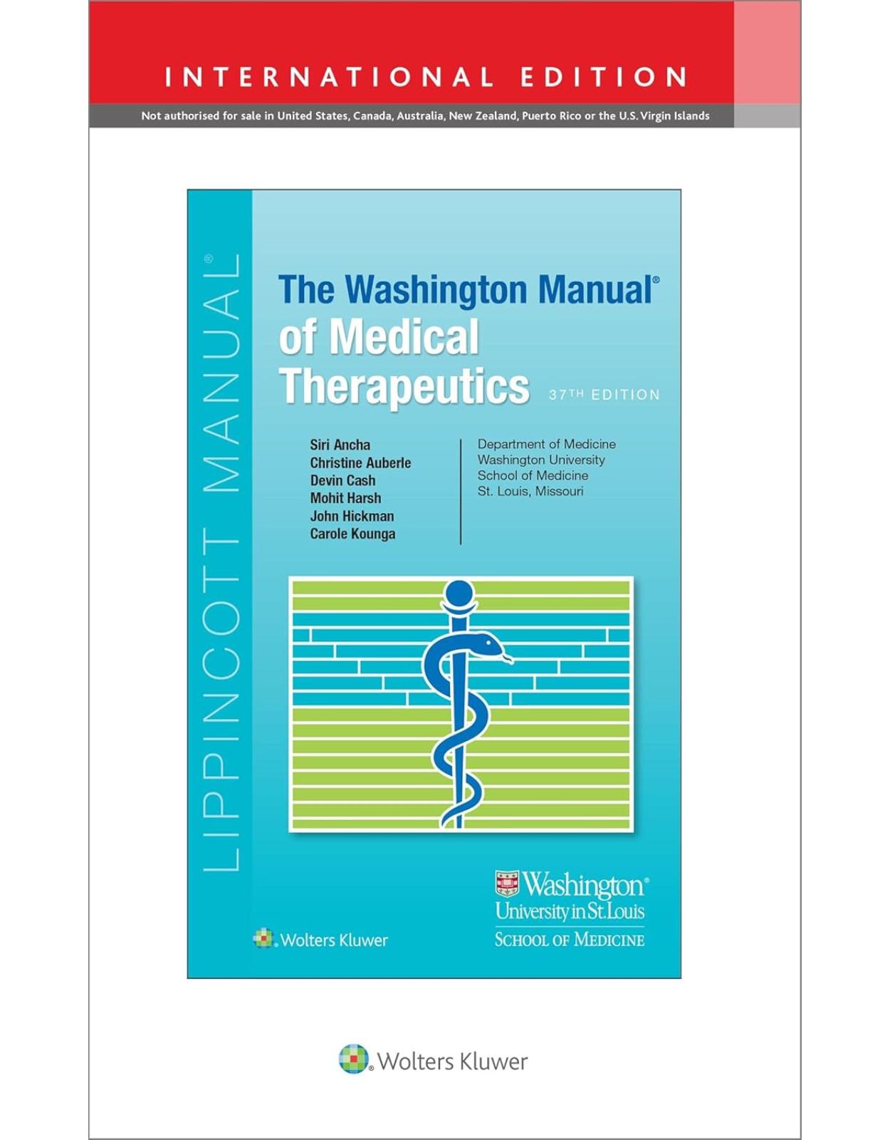 The Washington Manual of Medical Therapeutics, 37th Edition