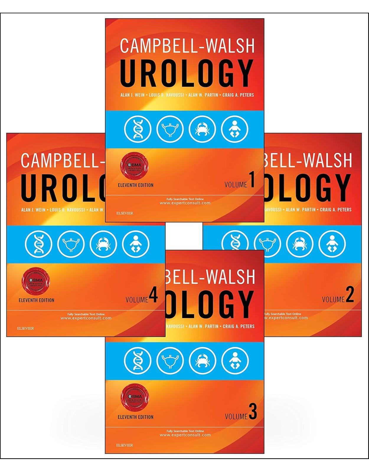  Campbell-Walsh Urology: 4-Volume Set, 11e