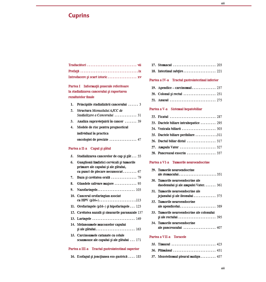 Coperta cărții "MANUALUL AJCC DE STADIALIZARE A CANCERULUI, Editia a opta" de autor necunoscut